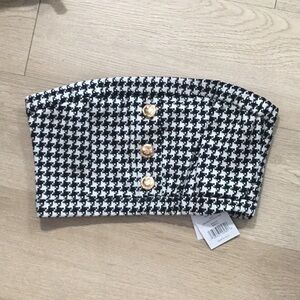 Stylish Black and White Crop Top